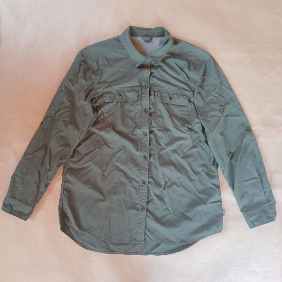 Eddie Bauer Womens Mountain Ripstop Vented Button Down Shirt Green Size M - Picture 1 of 9